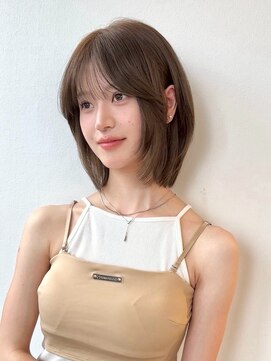 アスター 天神大名店(Aster) くすみベージュ/ショート/前髪/レイヤー/髪質改善/縮毛矯正/天神