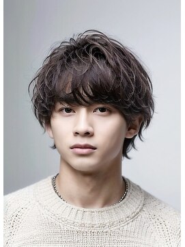 サンティエ 中央駅店(scintiller) メンズマッシュウルフカット波巻きツイストスパイラルパーマ