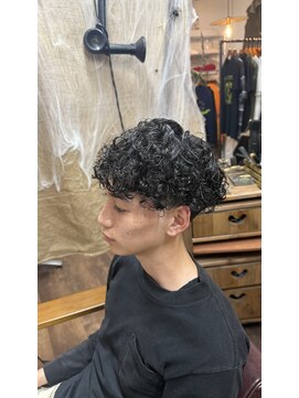 プードルパーマ　メンズパーマ　メンズカット