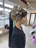 ニュイ 木更津(nuit)&nbsp;着物ヘア/大人ガーリー/ダークアッシュ/似合わせカット/木更津