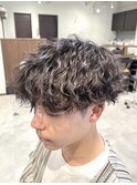波巻きパーマ/メンズパーマ50代/メンズパーマ40代/谷町四丁目