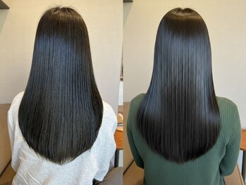 フーガヘアー 元住吉店(FUGA hair)の写真/ダメージが少ないこだわり薬剤でしっとり質感にうっとり♪綺麗な髪で振り向かれ美人に…☆【元住吉】