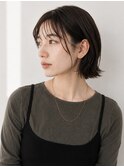 ボブ　ミディアム　レイヤー　外はね　結べるボブ　レイヤーボブ