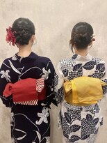 ヘアアレンジメント ボガスティーズ 溝の口店(Hair arrangement Vogusty's)&nbsp;浴衣ヘア/ルーズアップ/リボンヘア/まとめ髪/シニヨン