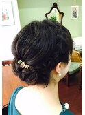 ふんわり編み込みヘアー