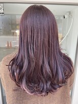 インビテーション(invitation)&nbsp;ブリーチなしWカラー・イルミナピンクブラウン・Aラインロング