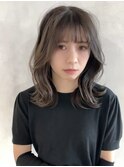【orente 表参道】モテ髪ミディアム×ブリーチなし透明感カラー