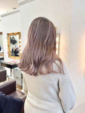 コワファースト  させぼ五番街店(COIFF1RST) くすみピンクバレイヤージュ