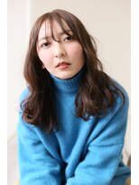 スリーヌーン(THREE noon)&nbsp;大人かわいい流れる顔まわりカット/長めシースルー前髪