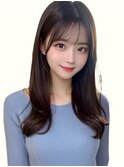薄め前髪が可愛いナチュラルミディ○20代30代40代○