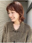 レイヤーボブオレンジベージュ