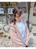 笑顔溢れるインナーカラー/ヘアアレンジ/くるりんぱ