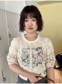 魅力倍増パーマ/暖色カラー/ワインレッドカラー
