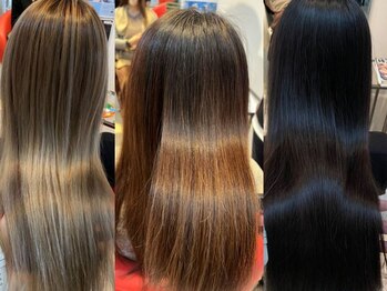 ヘアーリゾートラシックアールプラス(hair resort lachiq R+)の写真/素髪のような艶に感動…♪一人ひとりの髪質に合わせベストなトリートメント提案が◎繰り返す度美髪へ！