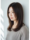 30代40代50代内巻きミディアムレイヤー髪質改善酸性ストレート