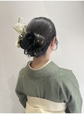 ヘアセット☆変形シニヨン☆成人式☆卒業式☆袴着付☆