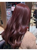 30代40代50代60代◎推し色カシスレッドカラーロング