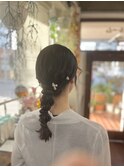 編みおろし/ヘアセット/早朝可能