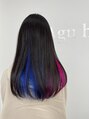 アグ ヘアー ケイト 山形大野目店(Agu hair kate) ブルーとピンクのハーレクイン風インナーカラー♪