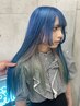 【オススメ】カット+ケアブリーチリタッチ+カラー+髪質改善Tr(中間後処理)