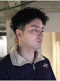 【丸の内】スパイキーショートメンズカットメンズパーマ眉毛