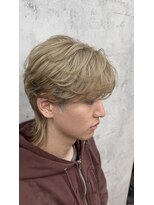 リミットバイアフィナー 大宮店(limit by Afinar) フェザーウルフ/センターパート/ブリーチ/ブロンド