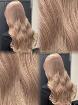 ベレーザ 渋谷(BELEZA) 17347全頭ブリーチグレーブラウンバタフライカットミルクティー