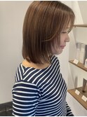 長さは変えずに少し変化を