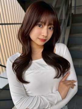 モナ 髪質改善(MONA) 【MONA】韓国風/くびれヘア/チョコレートブラウン/ショコラ