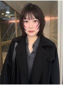 ココアベージュ/黒髪/クラゲヘアー/オリーブグレー/ボブ/表参道