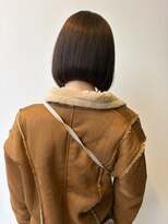 ロックス バイ マグ 松本(rocks BY MAG)&nbsp;ブリーチなし大人可愛いマロンブラウン似合わせ耳かけボブ