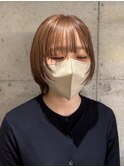 ミニウルフレイヤーカット顔周りカット前髪カット韓国ボブ/大宮