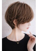 カライング(ing) 大人可愛い20代30代40代黒髪前下がりショートボブ丸みショート◎