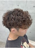 熊本メンズカット MEN'S HAIR スペインカール テーパーフェード