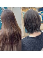 ラニハナクドウ(lanihana.kudo)&nbsp;＃レイヤーボブ＃オリーブグレージュ