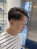 エアー 銀座タワー(AIR)&nbsp;ハイライト白髪ぼかしブリーチメンズカットツーブロック