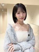 コーラルベージュ/顔周りカット/レイヤーカット/韓国巻き/銀座