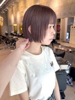 ヒビヲ 天神警固(HIBIO) ブリーチダブルカラーショートボブ切りっぱなしボブタッセルボブ