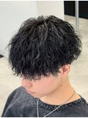 縦落ちパーマツイストスパイラルシャドウパーマ