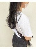 小顔カット×セミウェットウェーブ×オリーブカラー