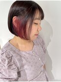 ミニボブ×インナーカラー