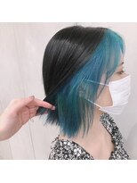 エイト ヘアサロン 渋谷本店(EIGHT)&nbsp;フェイスフレーミング×ブルーカラー