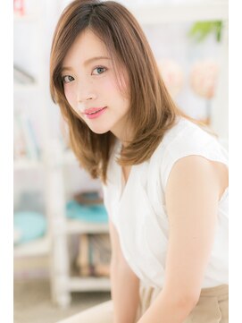 ミック ヘアアンドメイク アップ 駒込店(miq Hair&Make up) 縦長フォルム◎モーヴカラーかきあげ前髪抜け感ヘアb1