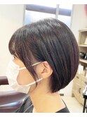 耳かけショートボブ/丸みショートボブ