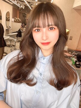 ラルムバイシー 新宿(LARME by Sea) ☆韓国セミロングヘア×オリーブベージュ☆