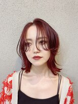 オト(oto)&nbsp;レイヤーボブ/レッドカラー/レッドブラウン/ブリーチなしカラー