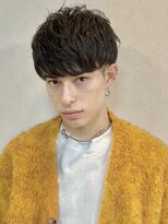 アンフィニー 銀座(ANFINI)&nbsp;おしゃれマッシュ　黒髪ツーブロ　爽やか10代20代　ゆるめパーマ