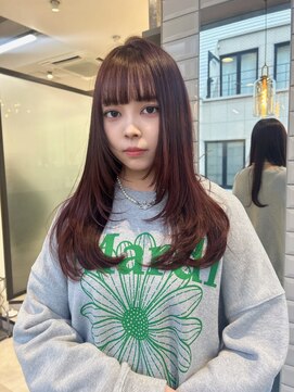 リリー(Lilley) 【lilley 稲永麻衣】レイヤーカット+ワインレッド+天神韓国ヘア