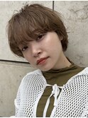 【tricca代官山】ショートパーマ/ミルクティーベージュ