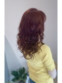 セミロングふわふわパーマ
